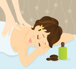 An illustration of a massage